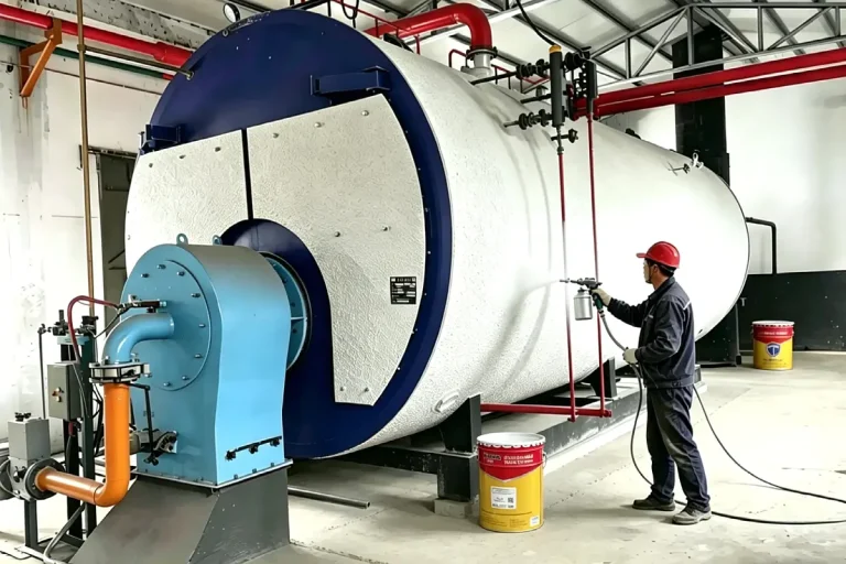 铁立仕TM60-32隔热保温涂料在工业设备表面施工现场
